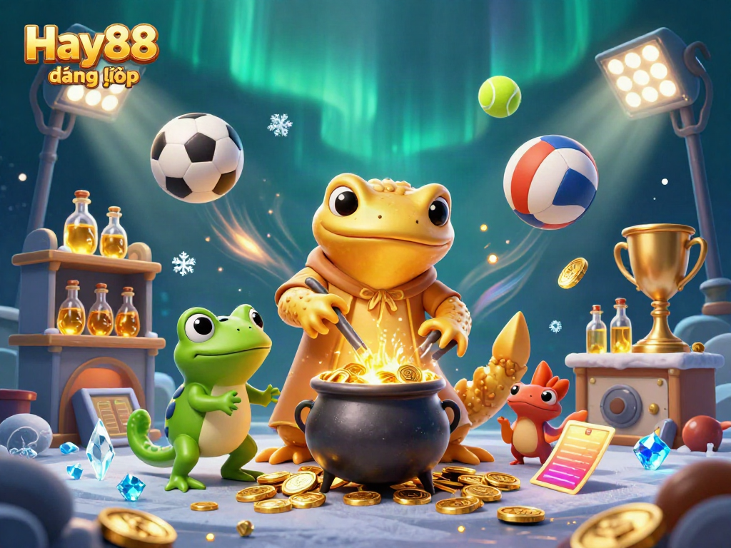 Experience Hay88 đăng nhập with a vibrant 3D illustration showcasing a magical casino atmosphere with dynamic elements.