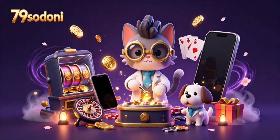 Experience the thrill of slot games with 79sodoni's vibrant 3D casino scene.