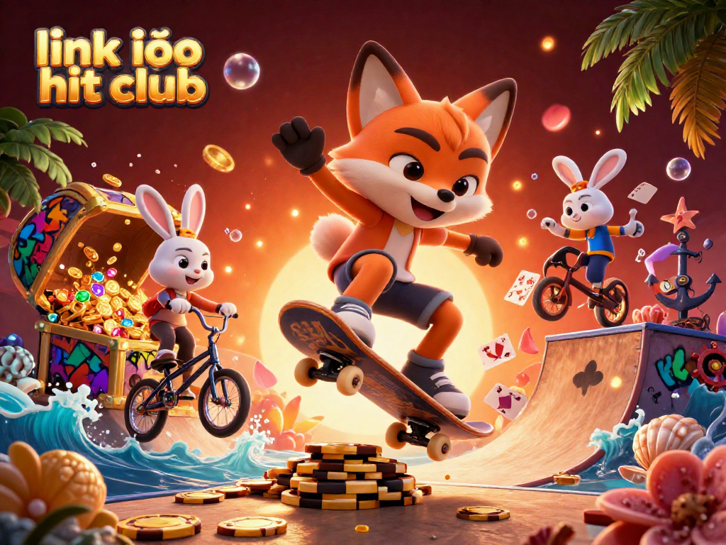 Experience excitement in link vào hit club with lively 3D casino characters and vibrant gaming elements
