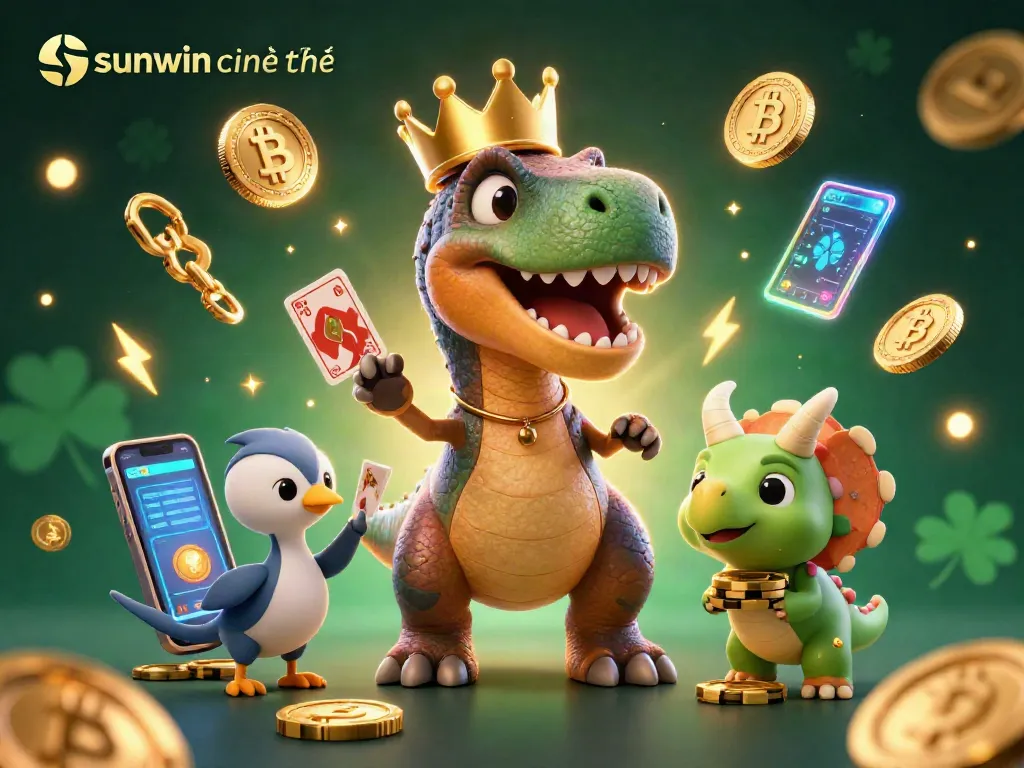 Engage with sunwin chính thức entertainment illustrated in a rich casino scene filled with vibrant characters and gaming elements.