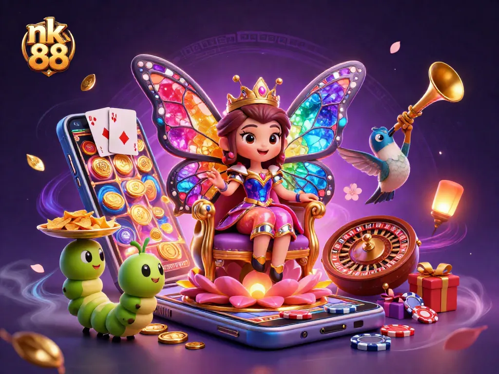 Experience dynamic slot gaming excitement at nk 88 with vivid 3D elements and enchanting characters.