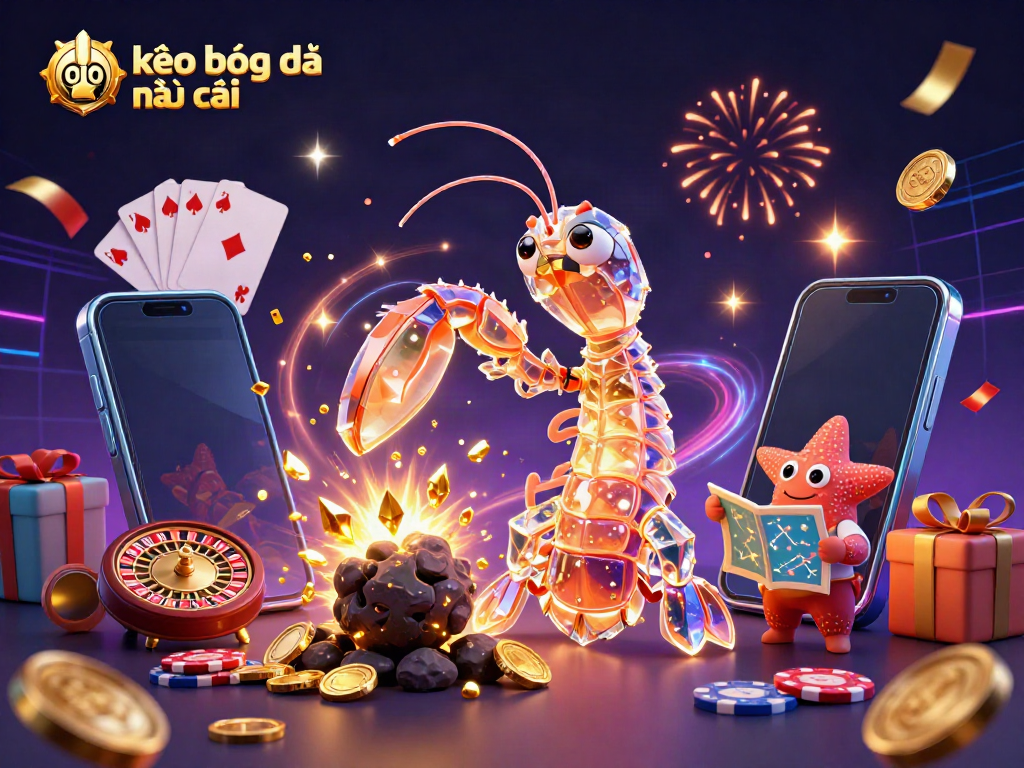 Experience the thrill of kèo bóng đá nhà cái with a cosmic samurai and exciting gaming elements depicted in vibrant 3D art.