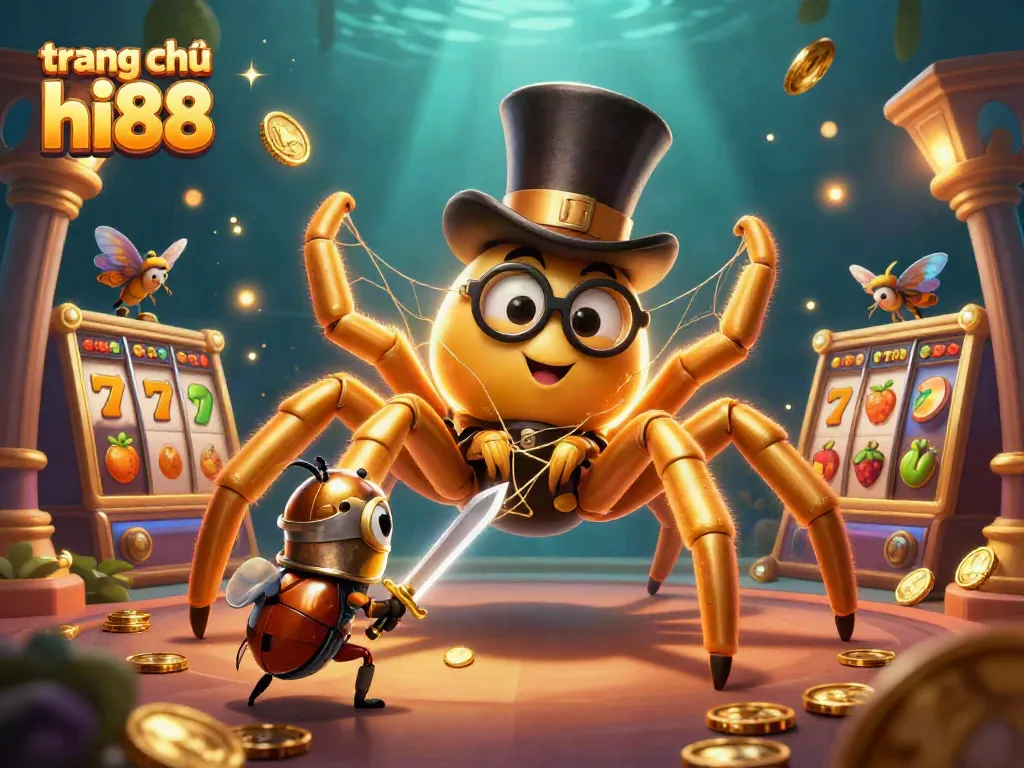 Engage in thrilling action at trang chủ hi88 with vibrant 3D casino elements and characters.