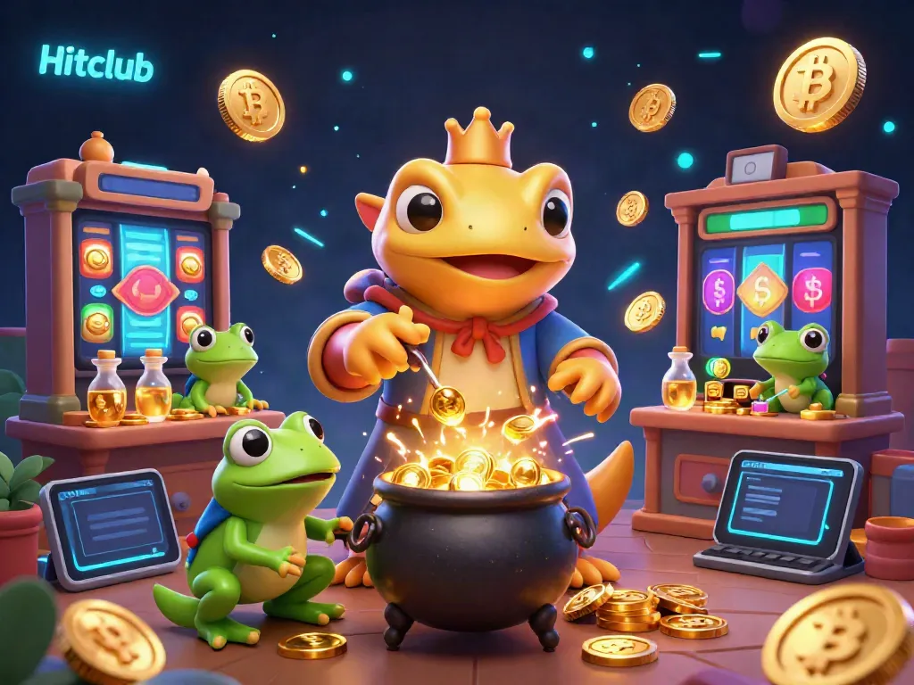 Experience Hitclub's vibrant gaming realm with engaging characters and dynamic gold transformation.