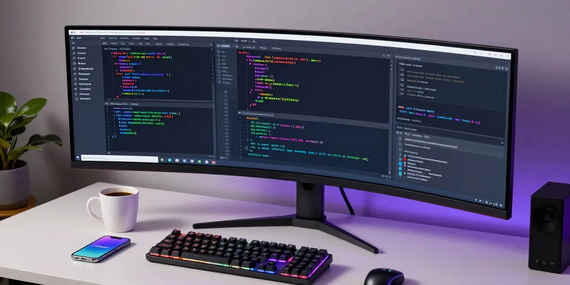 Abonnement Iptv et développement logiciel sur un bureau moderne avec des gadgets technologiques.