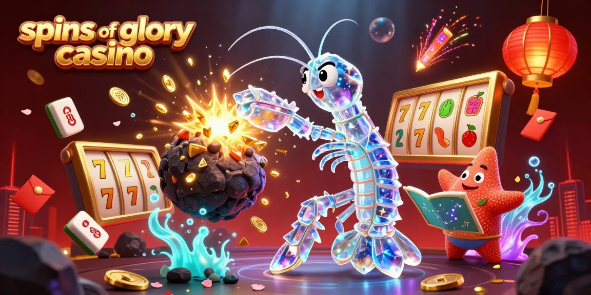 Experience spins of glory casino with our vibrant 3D illustration showcasing excitement and fortune.