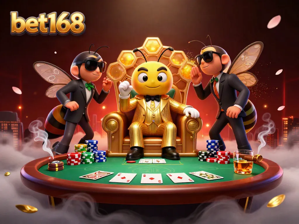Experience thrills at bet168 with this vibrant casino scene featuring dynamic gaming elements.