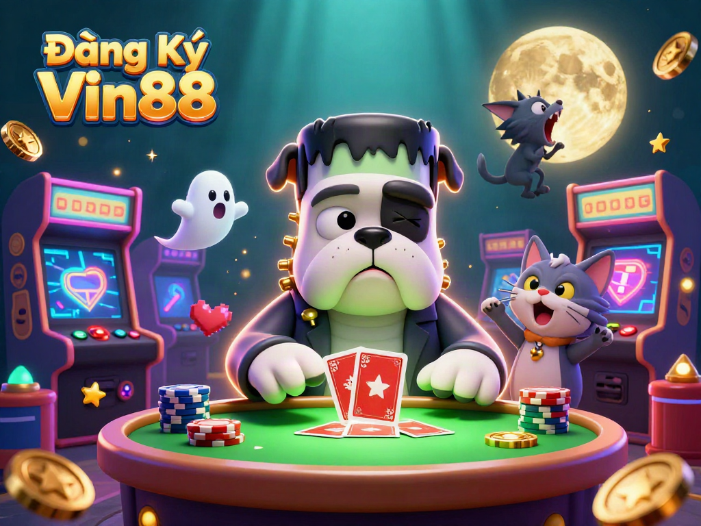 Engage in Đăng Ký Vin88 for online gaming thrills with vibrant casino characters.