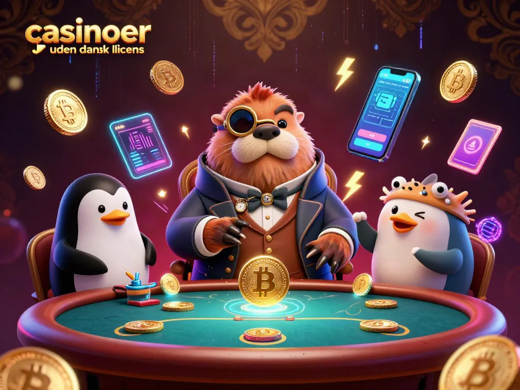 Play poker with the jolly walrus in a vibrant, casinoer uden dansk licens underwater illustration.