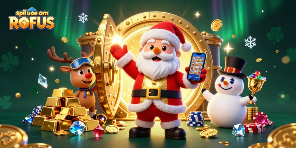 Experience the thrill of spil uden om ROFUS at festive casinos with Santa, a reindeer dealer, and a chip-laden snowman.