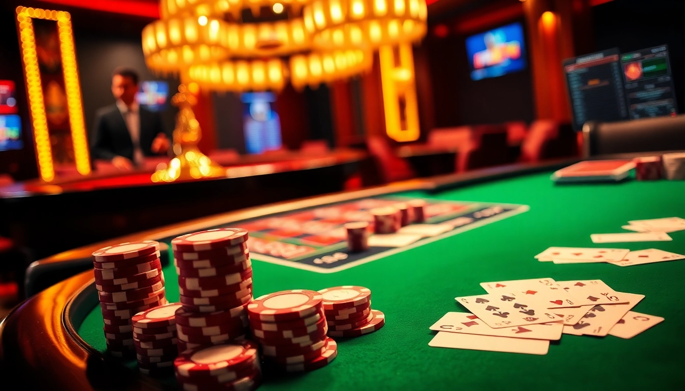 F168 players engaging in thrilling casino action with poker chips and cards.