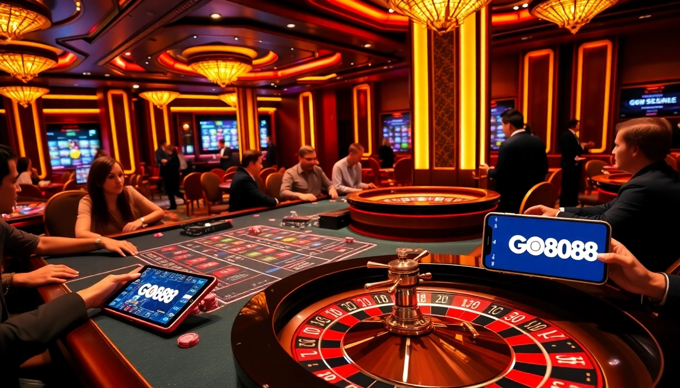 Experience the thrill of go88 with an exciting casino scene featuring engaging games and vibrant atmosphere.