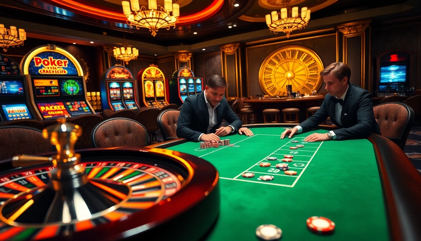 Participez à des parties de jeu palpitantes dans un casino en ligne premium avec des tables de poker et des jeux dynamiques.