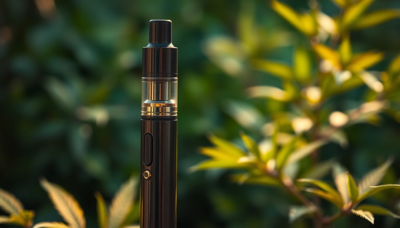 Purchase high-quality dmt for sale with a modern vape pen featured against a serene green background.