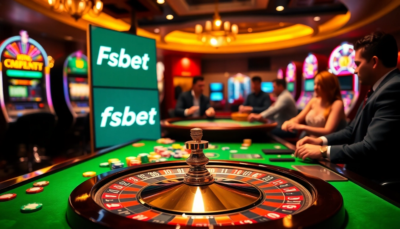 Experience the thrill of online gambling with Fsbet nạp tiền at a vibrant casino.