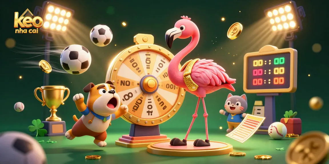 Engage with keo nha cai's thrilling sports betting scene showcasing a vibrant game show atmosphere.