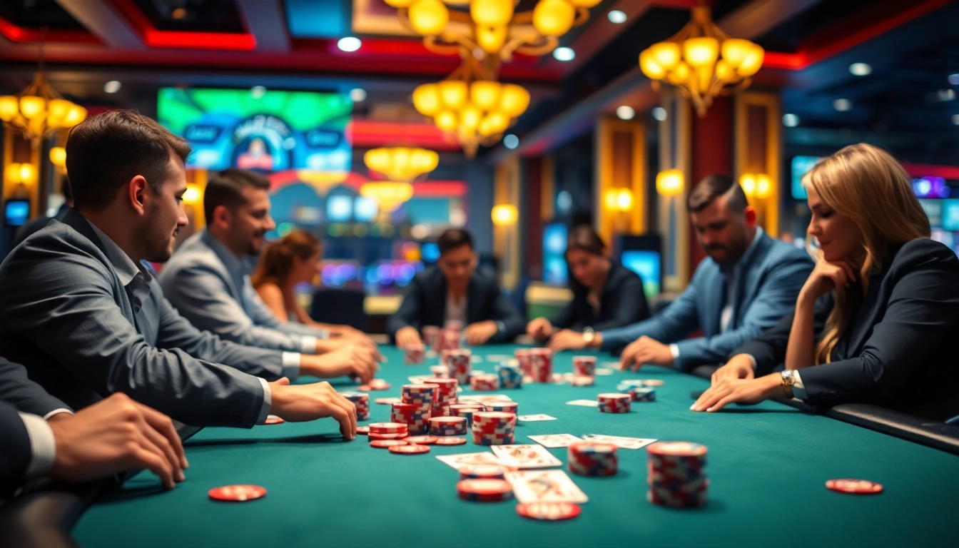 Jouer au poker en ligne avec des amis autour d'une table lumineuse et colorée