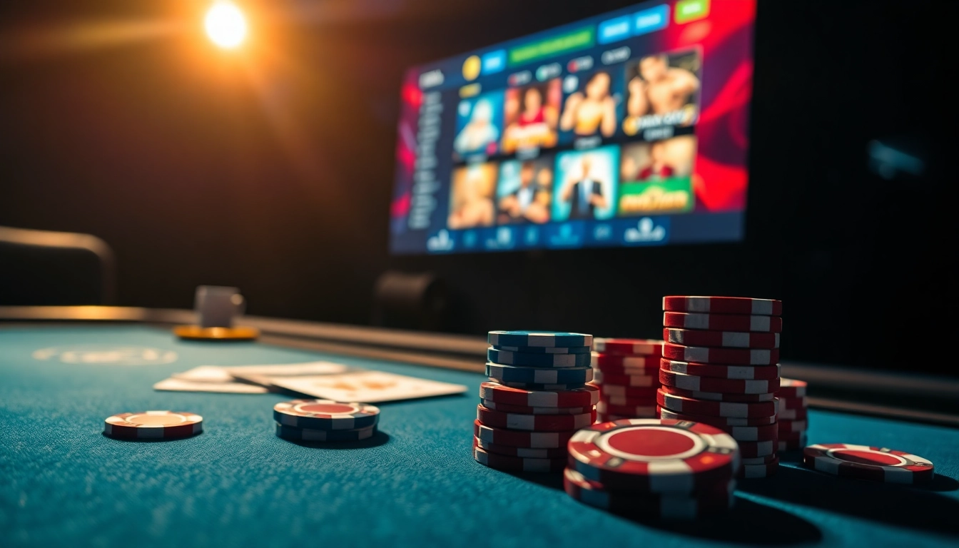 Profitez d'un casino sans kyc avec des jetons de poker et des cartes sur une table élégante. related image