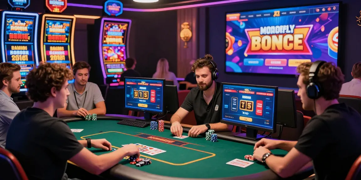 casino en ligne légal en France, joueurs profitant des jeux sur une plateforme moderne avec une ambiance festive.