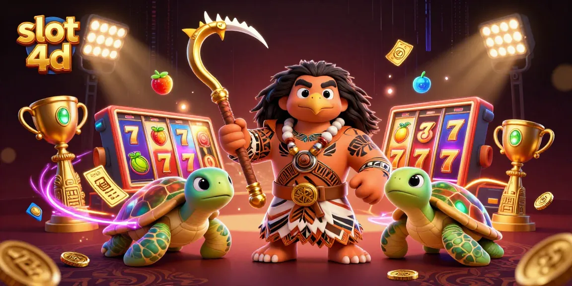 Experience dynamic slot 4d action with vibrant characters and engaging elements in this 3D illustration.