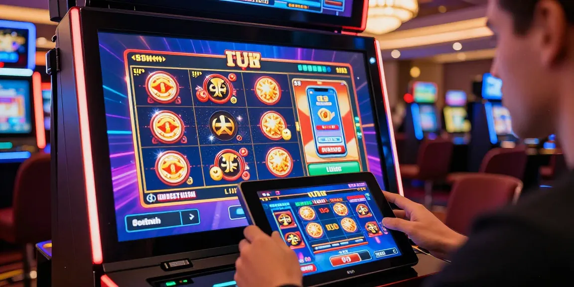 Expérience casino en ligne avec joueur utilisant une tablette pour découvrir des jeux captivants et des promotions.