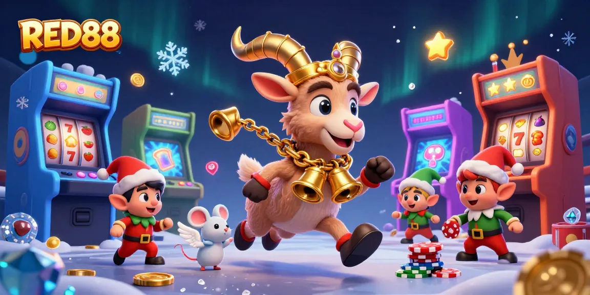 Join the excitement with RED88 at this vibrant holiday-horror casino featuring Krampus and festive chaos.