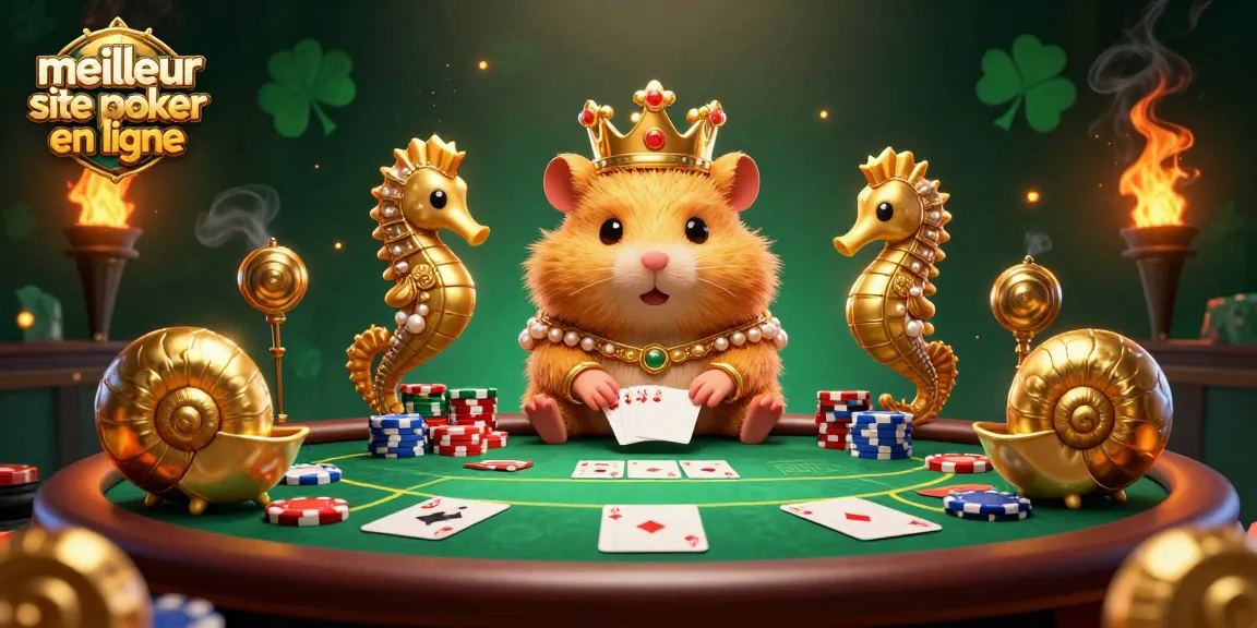 Jouez sur le meilleur site de poker en ligne avec un roi hamster et ses gardes.