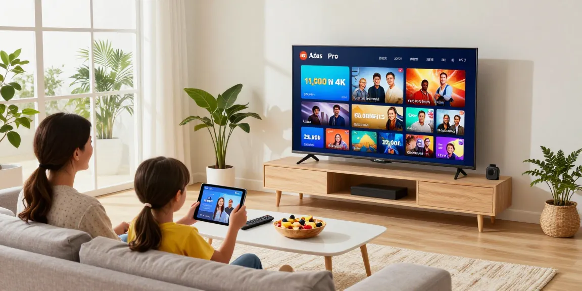 Profitez de l'abonnement Atlas pro ontv en famille avec 4K et plus de 11 000 chaînes.