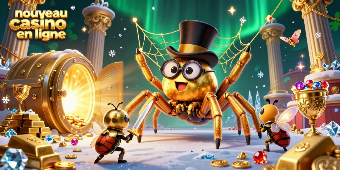 Découvrez l'univers captivant du nouveau casino en ligne à travers une scène animée pleine de trésors et d'aventures.